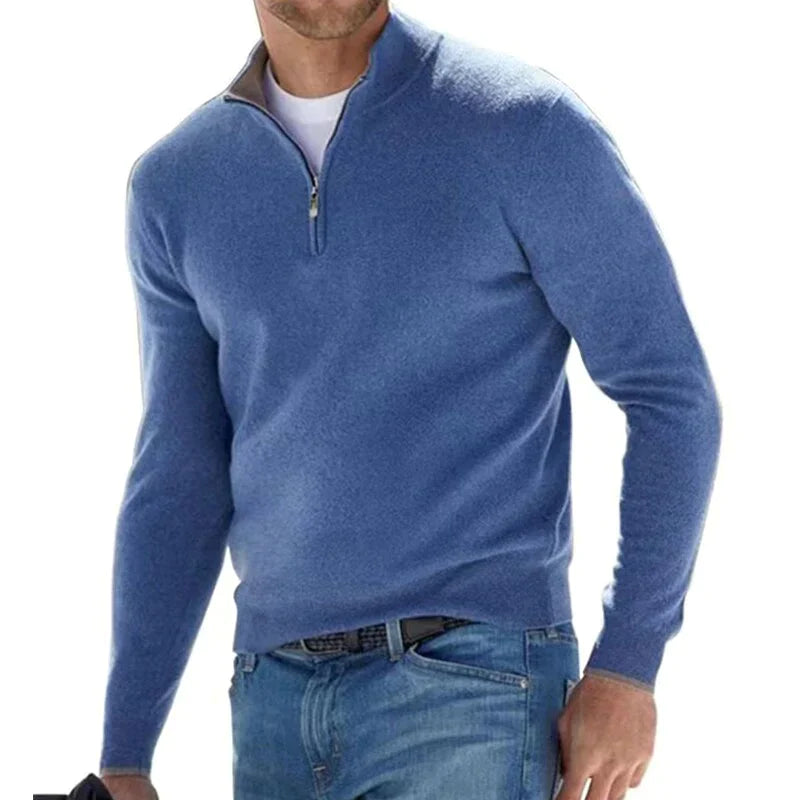 Modischer Herren-Zipper-Pullover | Stilvoller Pullover mit Reißverschluss für Männer