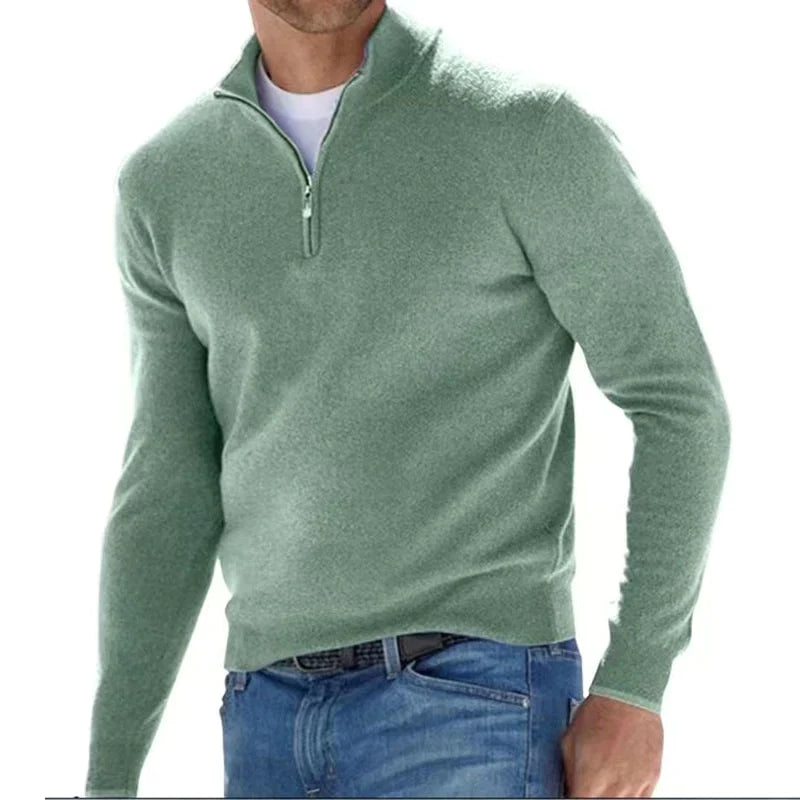 Modischer Herren-Zipper-Pullover | Stilvoller Pullover mit Reißverschluss für Männer