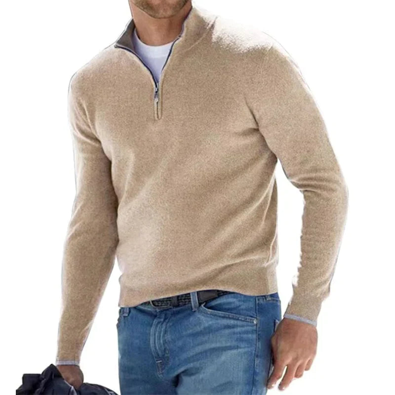 Modischer Herren-Zipper-Pullover | Stilvoller Pullover mit Reißverschluss für Männer