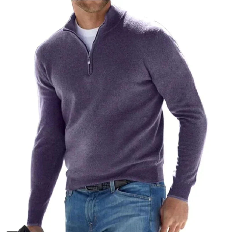 Modischer Herren-Zipper-Pullover | Stilvoller Pullover mit Reißverschluss für Männer