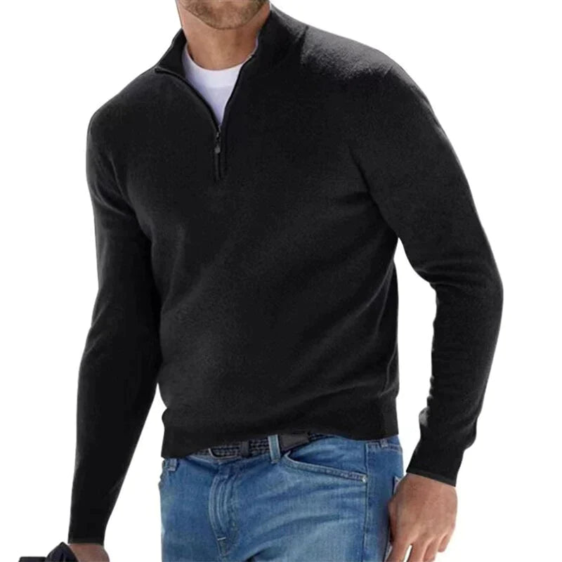 Modischer Herren-Zipper-Pullover | Stilvoller Pullover mit Reißverschluss für Männer