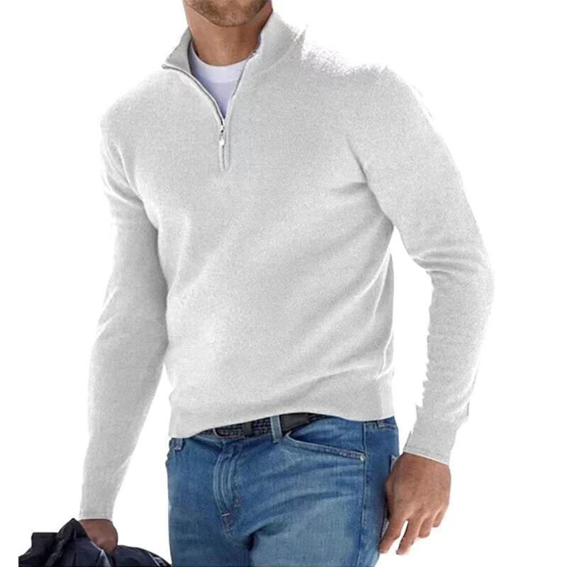 Modischer Herren-Zipper-Pullover | Stilvoller Pullover mit Reißverschluss für Männer