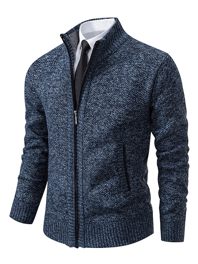 Trendiger Herren Strickpullover mit Reißverschluss - Modischer Männer Pullover für stilvolle Outfits