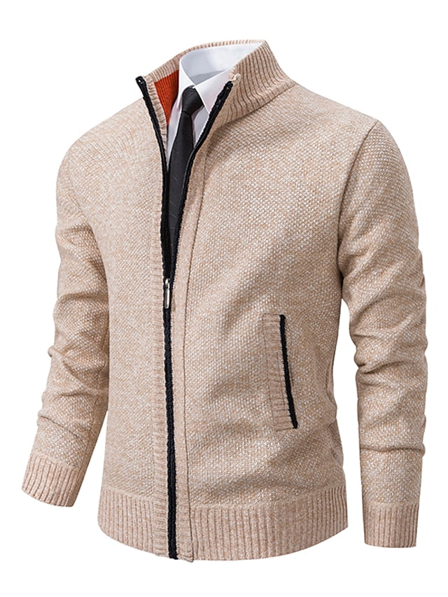 Trendiger Herren Strickpullover mit Reißverschluss - Modischer Männer Pullover für stilvolle Outfits