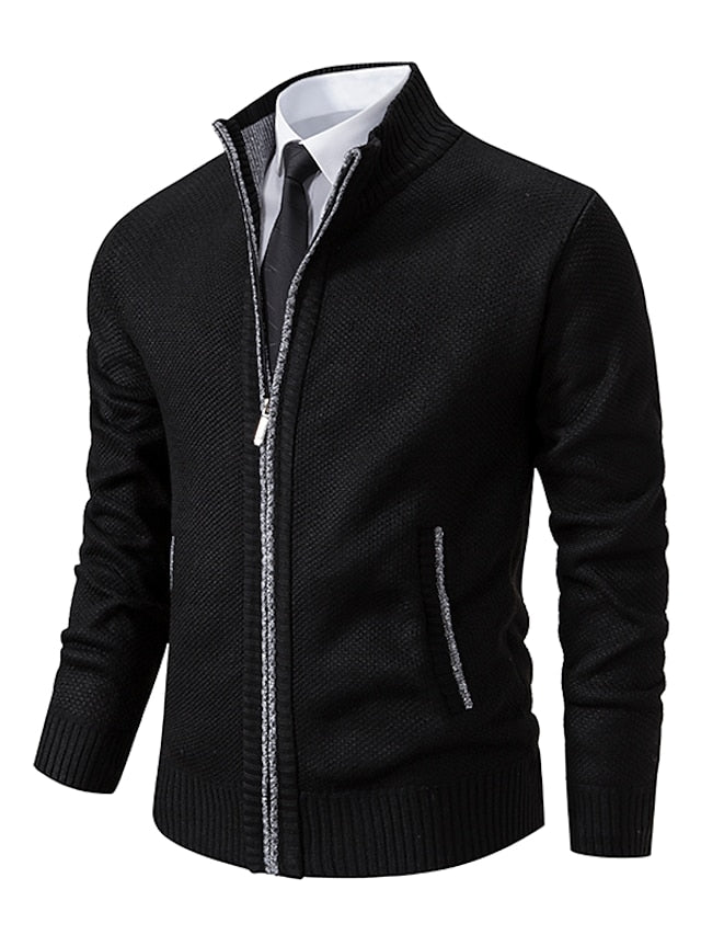 Trendiger Herren Strickpullover mit Reißverschluss - Modischer Männer Pullover für stilvolle Outfits