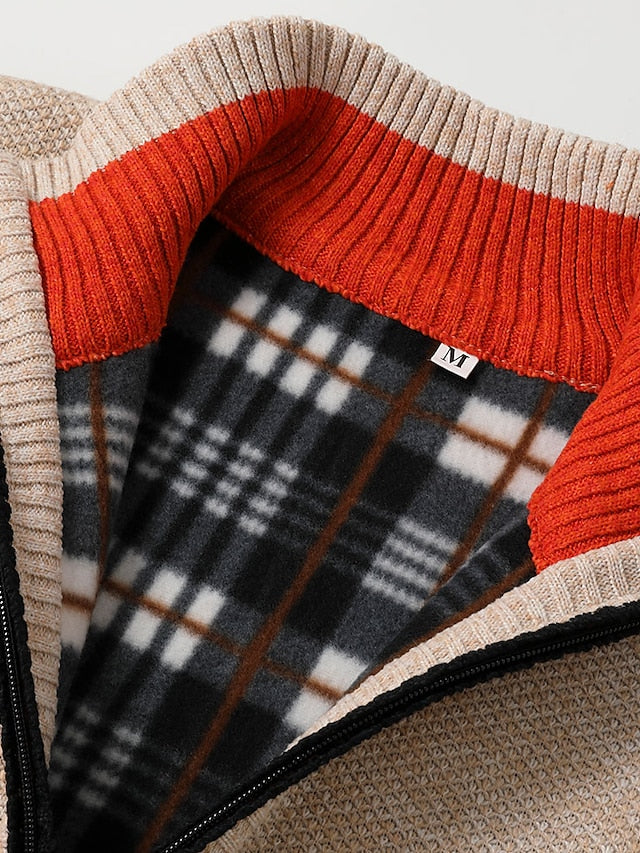 Trendiger Herren Strickpullover mit Reißverschluss - Modischer Männer Pullover für stilvolle Outfits